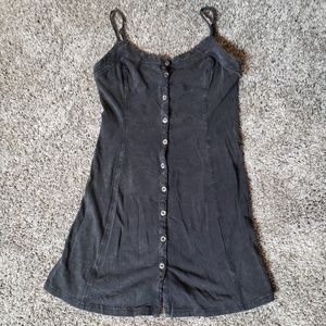 Dark grey button dress